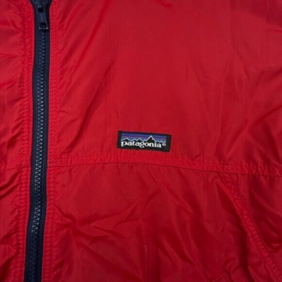 Patagonia Men's Full Zip Windbreaker Rain Jacket Red Medium Pockets w Logo Adult - Picture 6 of 16